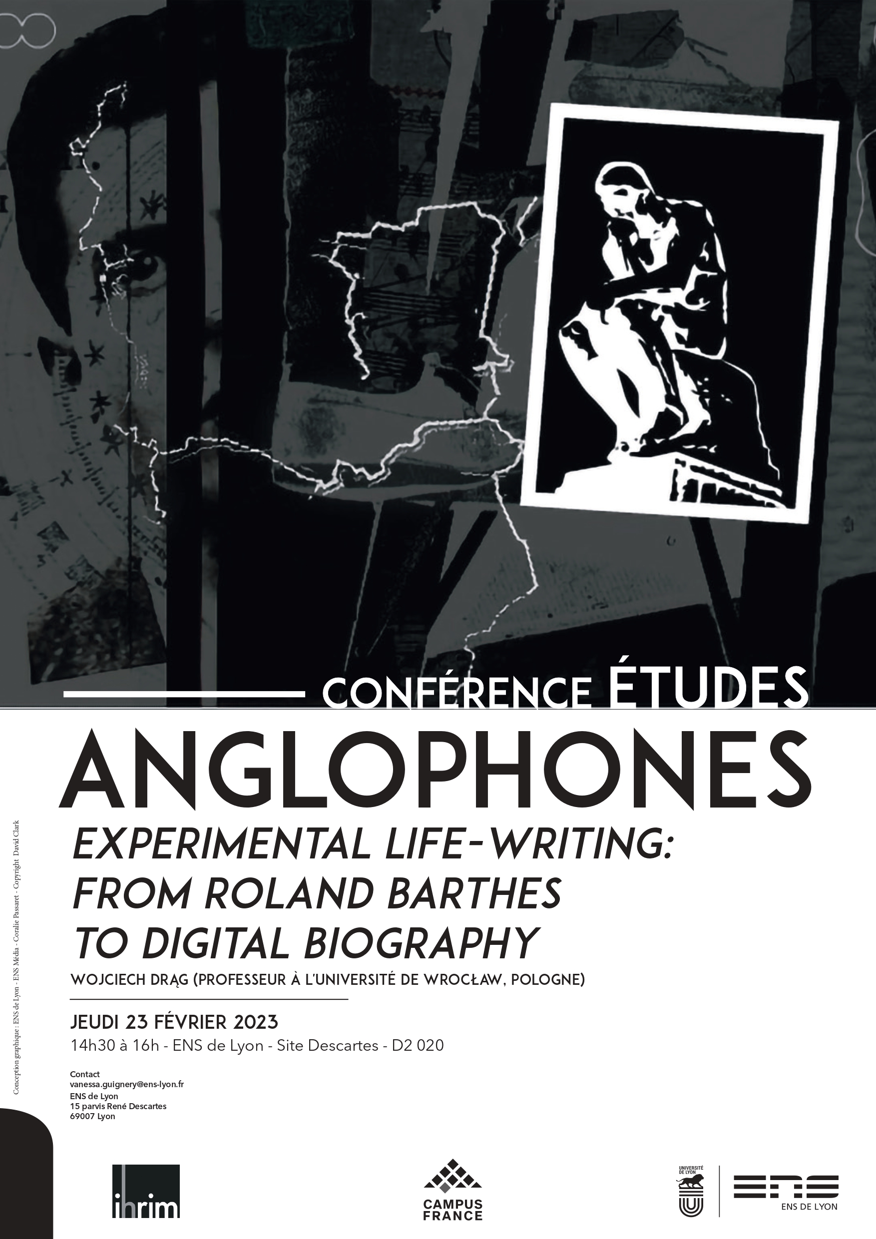 Conférence : Wojciech Drag - Experimental Life-Writing: From Roland Barthes to Digital Biography